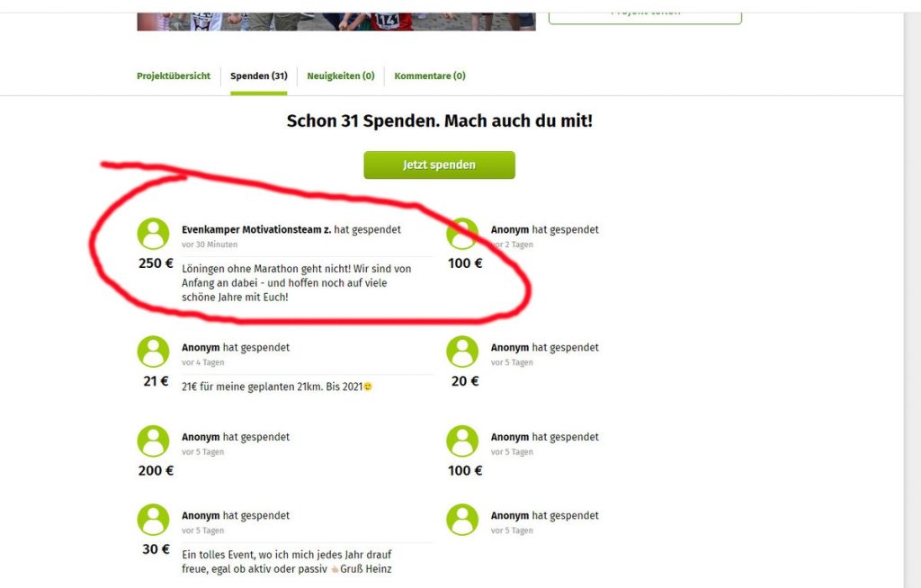 zum Bild: Auf www.betterplace.org/p80011 kann man noch weiterhin den Remmers-Hasetal-Marathon des VfL Löningen unterstützen. Danke schon im Voraus.