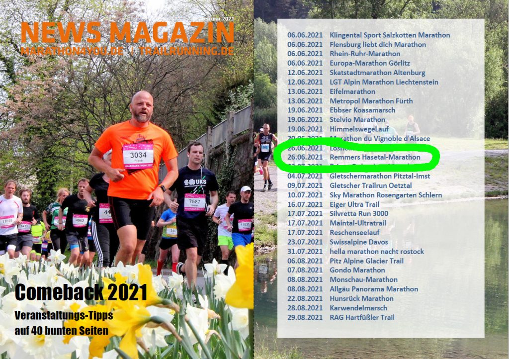 zum Bild: Newsmagazin Jan./Feb. 2021 von Marathon4You (M4Y).