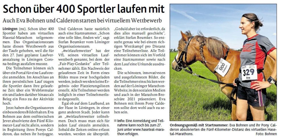 zum Bild: Bericht der Münsterländischen Tageszeitung vom 24.06.2020.