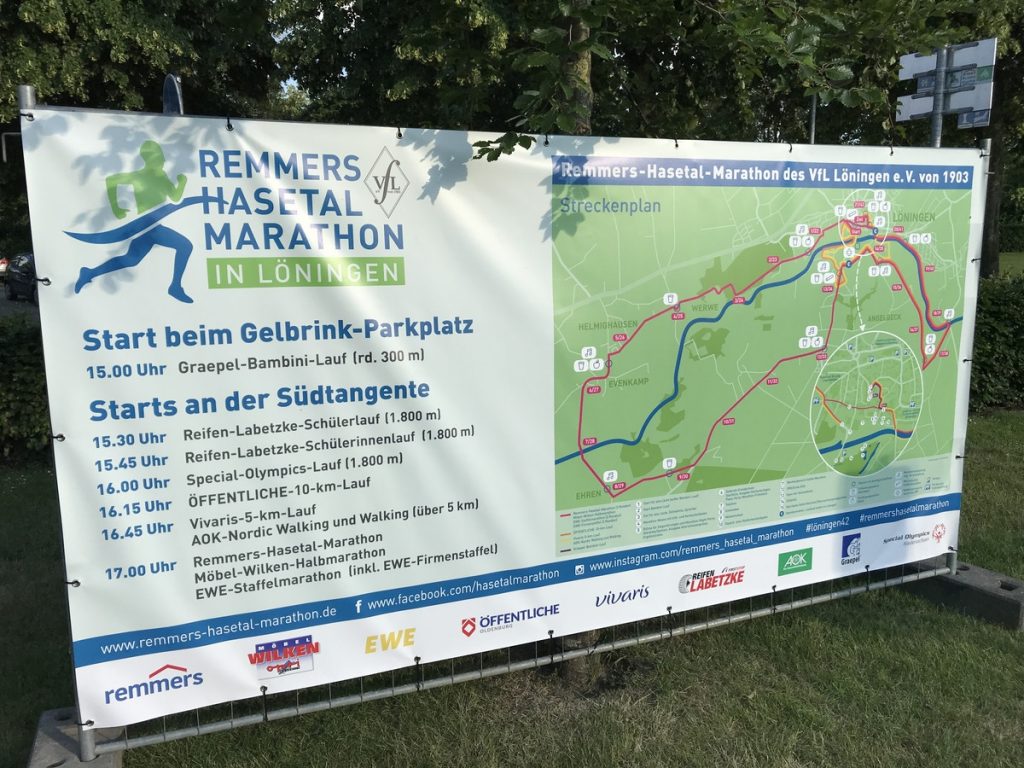 zum Bild: Bauzaunplane im Startbereich.