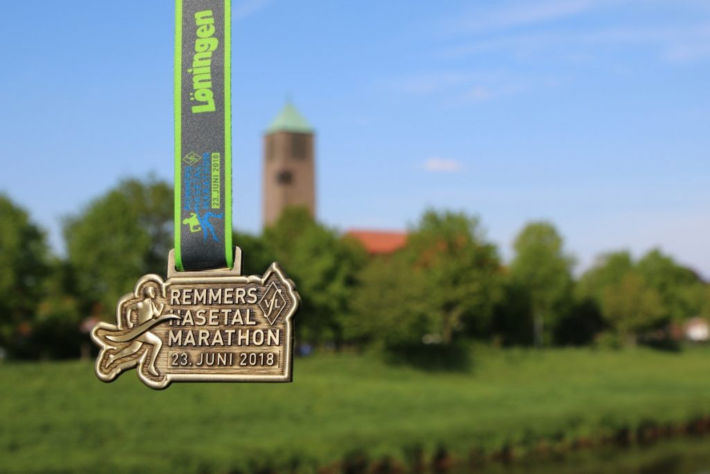 zum Bild:Die Finisher-Medaille 2018. Foto: Stefan Beumker.