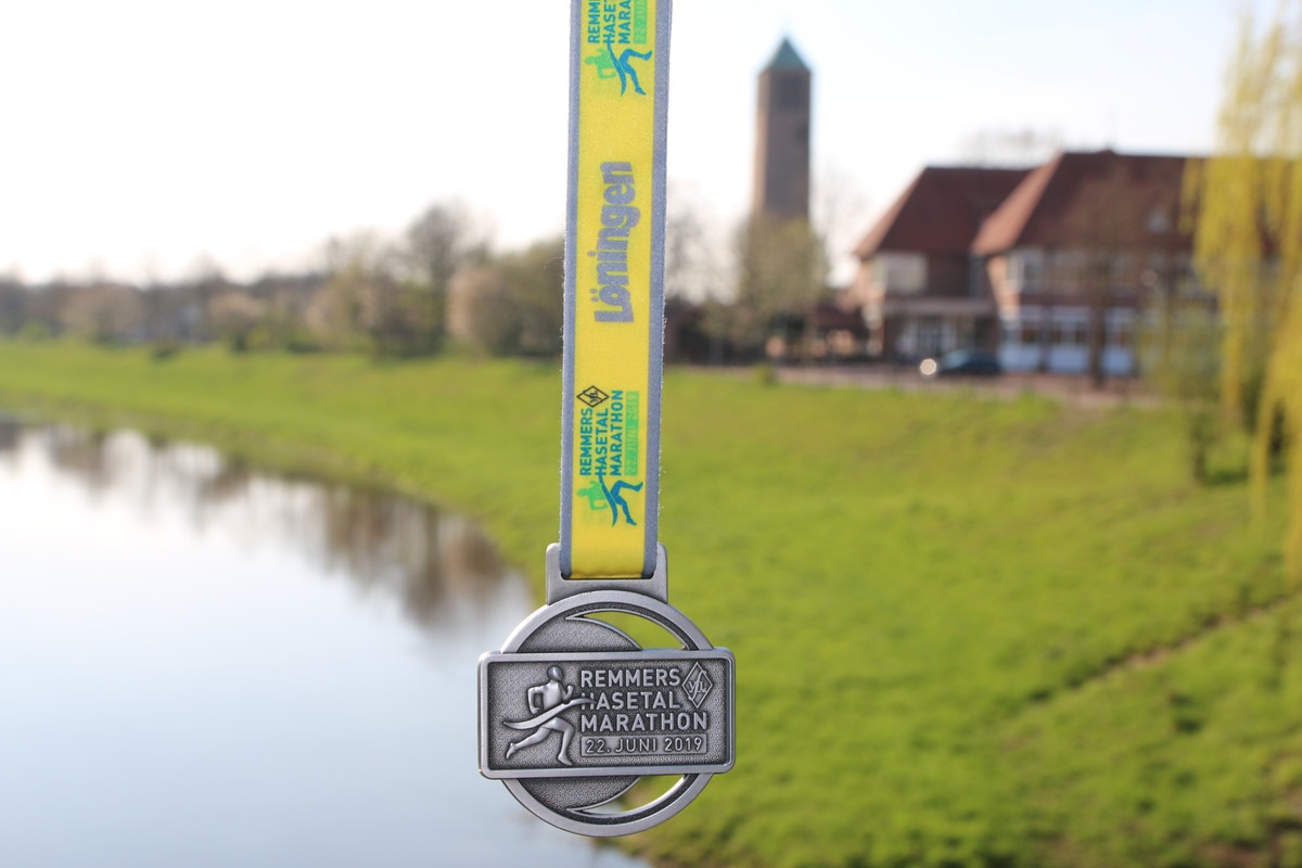 zum Bild: Die Finisher-Medaille beim Remmers-Hasetal-Marathon des VfL Löningen 2019.