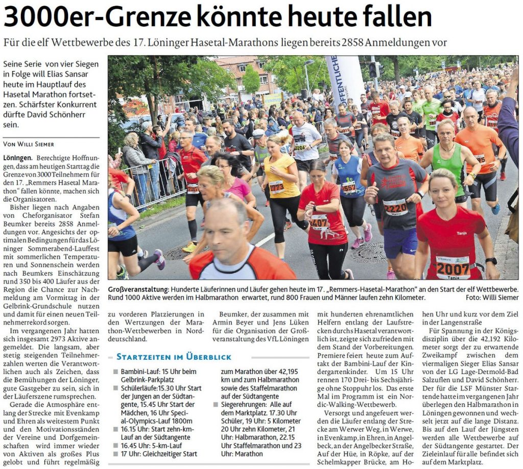 zum Bild: Bericht der Münsterländischen Tageszeitung vom 22.06.2019.