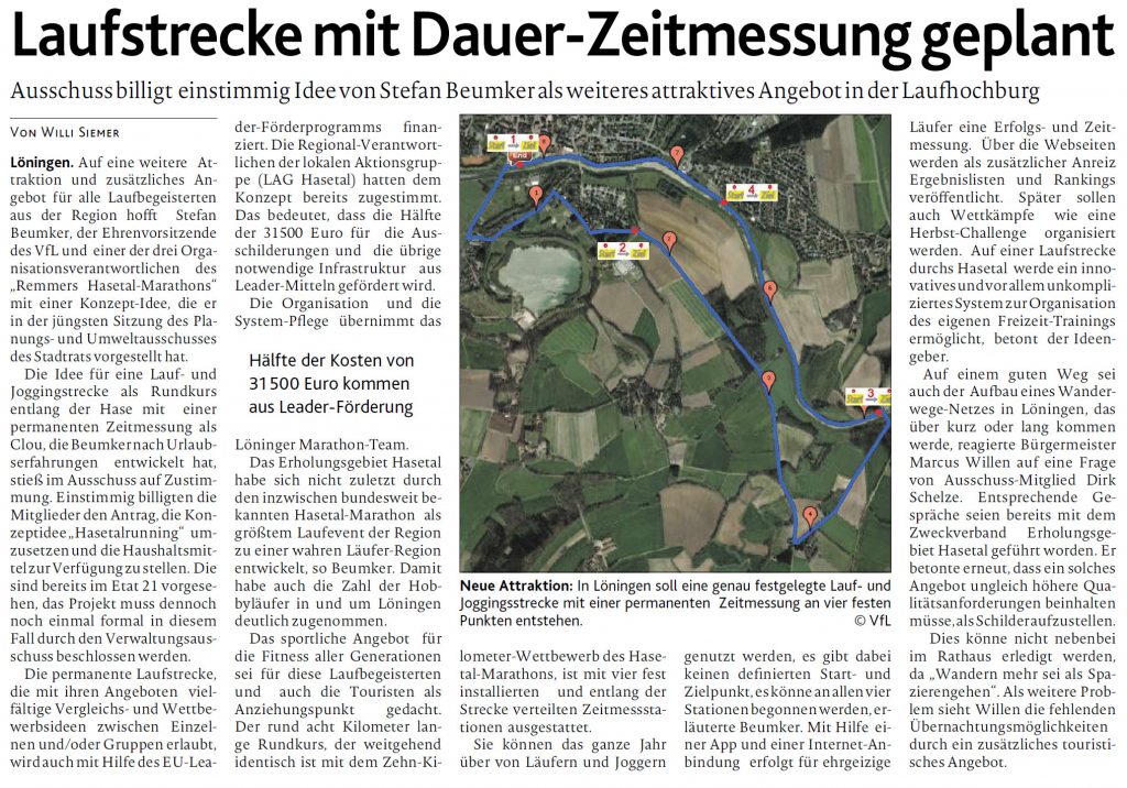 zum Bild:Bericht der Münsterländischen Tageszeitung vom 27.03.2021.