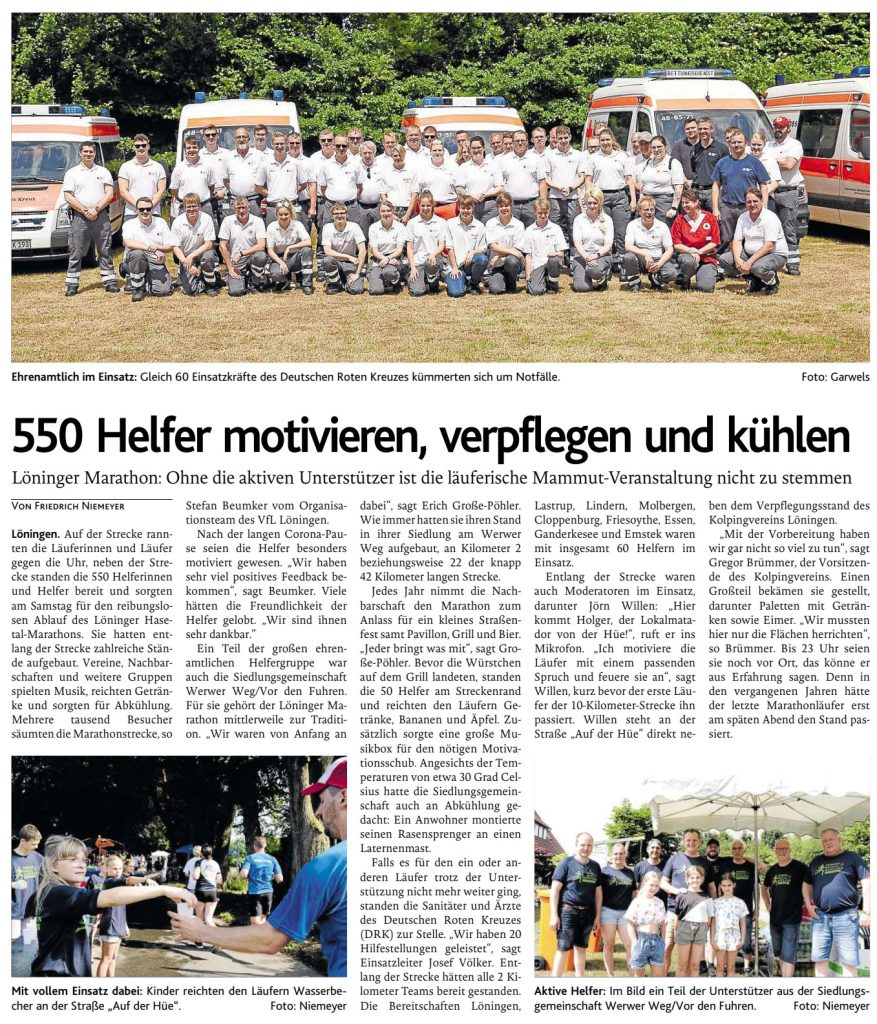 zum Bild:Bericht der Münsterländischen Tageszeitung vom 27.06.2022.