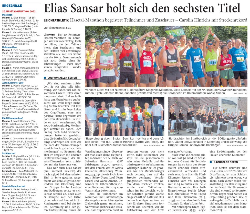 zum Bild:Bericht der Nordwest-Zeitung vom 27.06.2022.