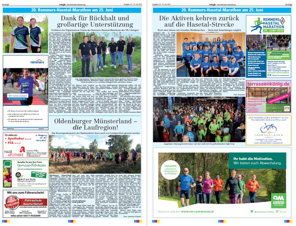 zum Bild:Bericht im Volltreffer - der kostenlosen Lokalzeitung vom 23.06.2022.